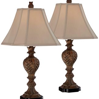 Classical carved table lamp