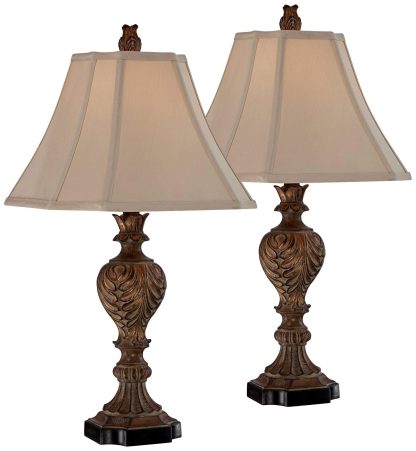 Classical carved table lamp