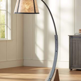 Industrial style arc floor lamp