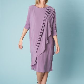 Taro Purple Asymmetric Draped Skirt