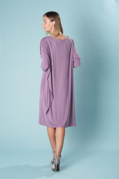 Taro Purple Asymmetric Draped Skirt - Image 3