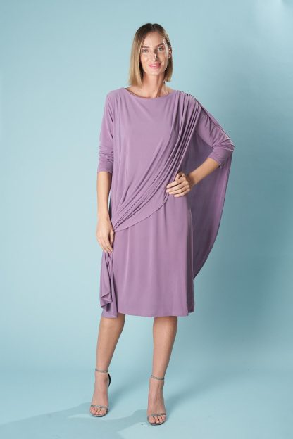 Taro Purple Asymmetric Draped Skirt - Image 2