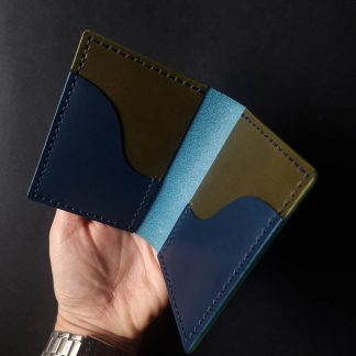 Contrast leather card holder