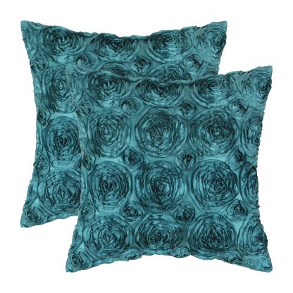 Peacock Blue Rose Pillowcase - Image 6