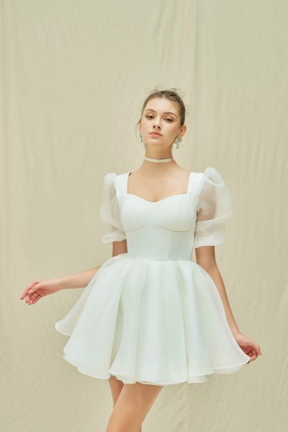 Princess Style Puff Sleeve Wedding Dress