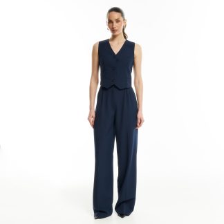 Navy blue suit vest