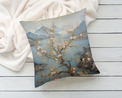 Landscape and flower pillow - Image 2