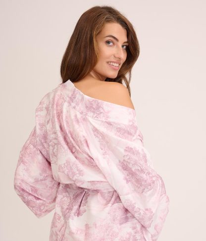 Light Print Tie-Dress Nightgown - Image 2