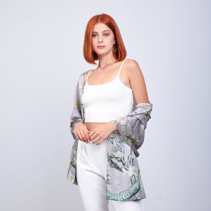 Art print silk scarf shawl - Image 5