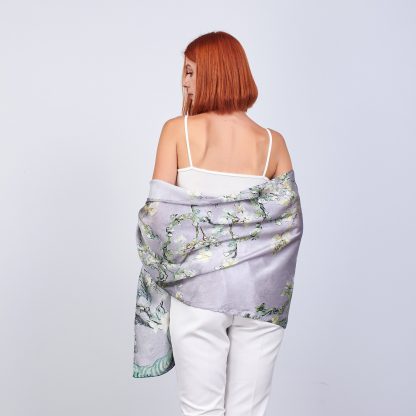 Art print silk scarf shawl - Image 2