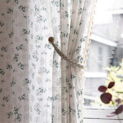 Fresh floral linen curtains - Image 6