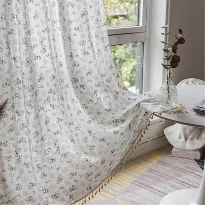 Fresh floral linen curtains - Image 2