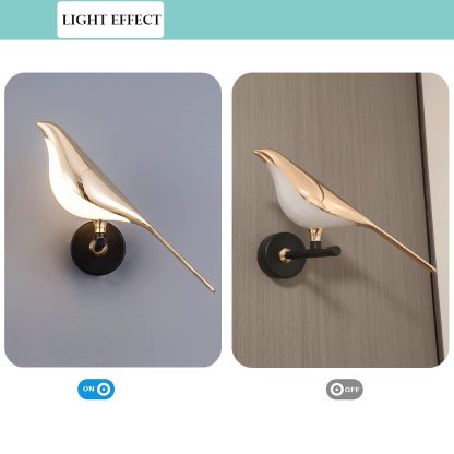 Bird shape art wall lamp - Image 7