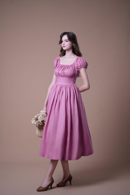 Pink one shoulder dress - Image 6
