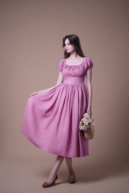 Pink one shoulder dress - Image 5