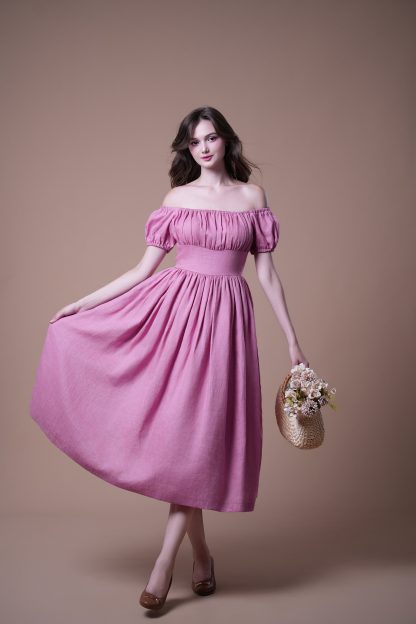 Pink one shoulder dress - Image 3
