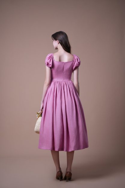 Pink one shoulder dress - Image 2