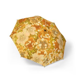 Retro Flower Umbrella for Sunny and Rainy Days