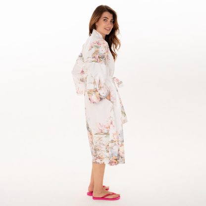 Printed long kimono robe - Image 4