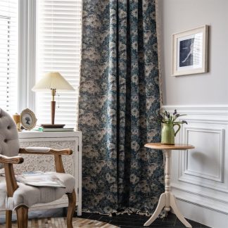 Retro floral curtains