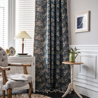 Retro floral curtains
