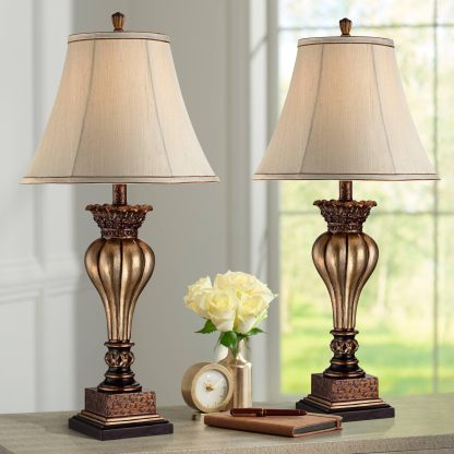 European retro metal table lamp - Image 9