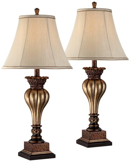 European retro metal table lamp - Image 8