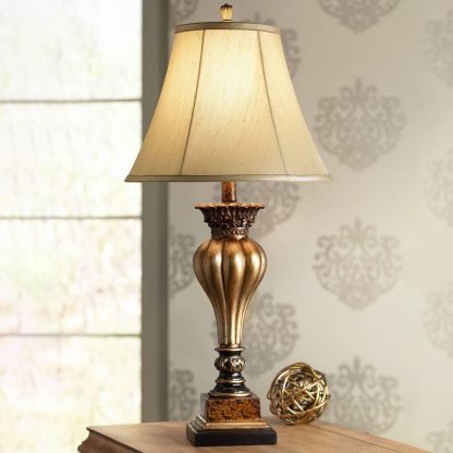 European retro metal table lamp - Image 2