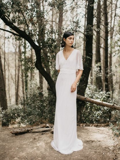 Forest style light oxygen white gauze skirt
