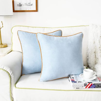 Light blue gold edge pillowcase - Image 6