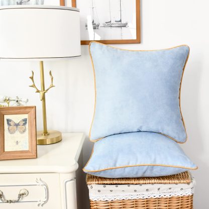 Light blue gold edge pillowcase - Image 5