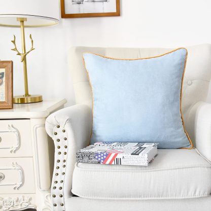 Light blue gold edge pillowcase - Image 4