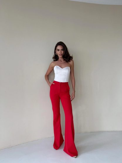 Red flared pants - Image 3