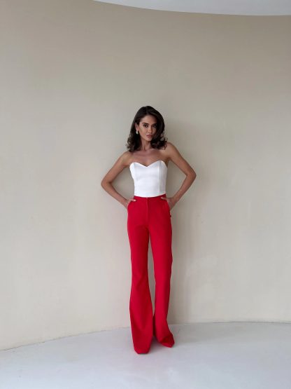 Red flared pants - Image 2