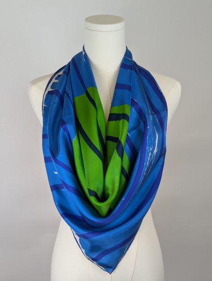Abstract Art Silk Square Scarf - Image 5