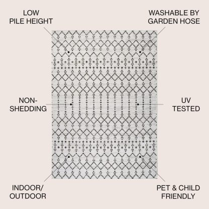 Simple geometric pattern outdoor art carpet - Image 8