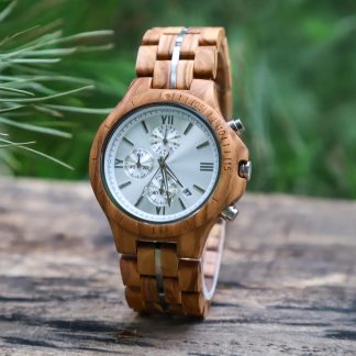 Natural wood watch