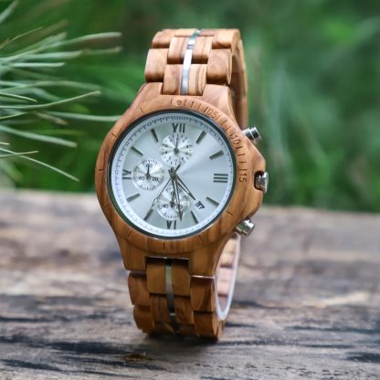 Natural wood watch