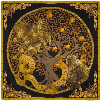 Gilded Baroque Silk Square Scarf - Image 7