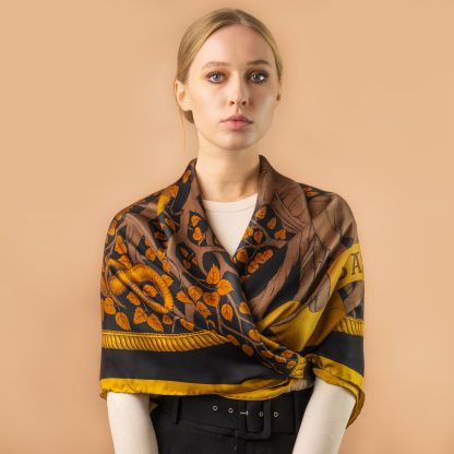 Gilded Baroque Silk Square Scarf - Image 2