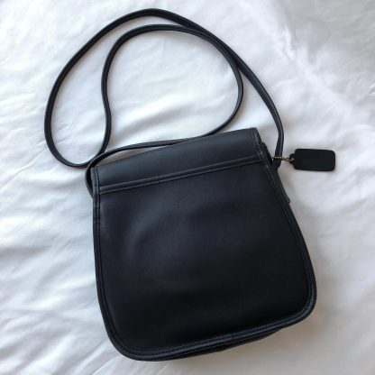 Classic black leather small square bag - Image 3