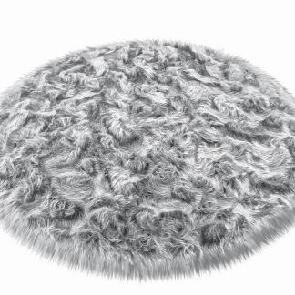 Round plush carpet