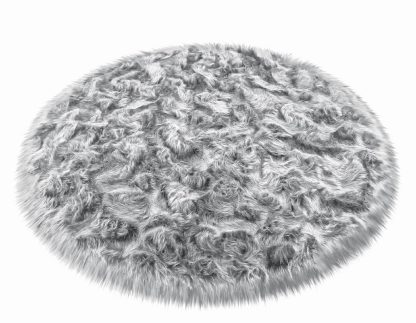 Round plush carpet