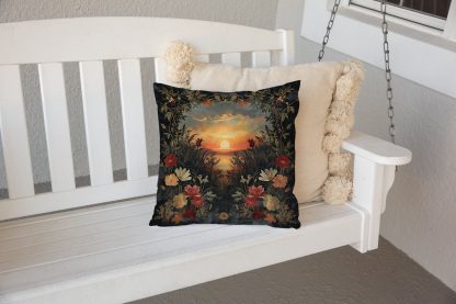 Vintage Sunset Floral Pillow - Image 6