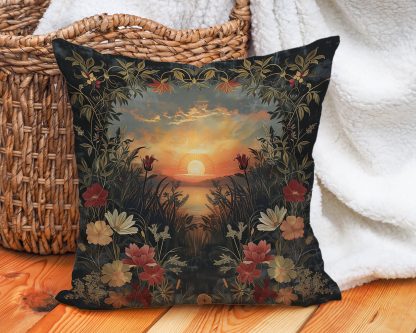 Vintage Sunset Floral Pillow - Image 4