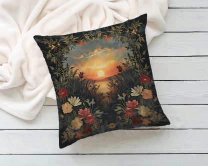 Vintage Sunset Floral Pillow - Image 2