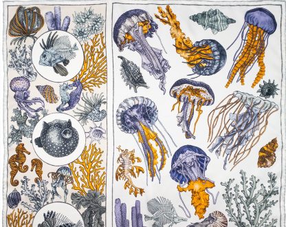 Ocean Dream Silk Small Square Scarf - Image 9