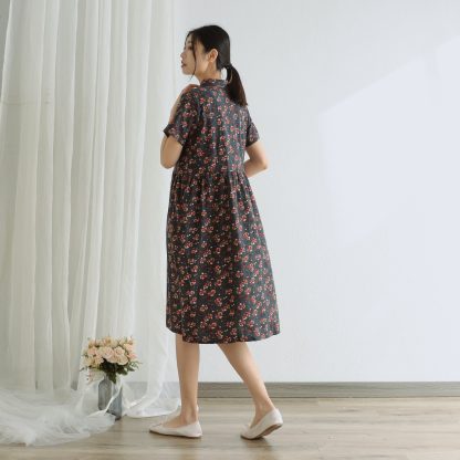 Floral lapel dress - Image 4