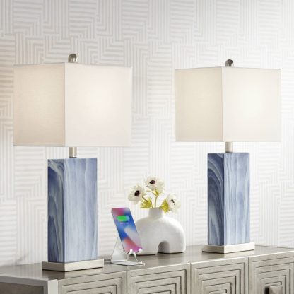 Modern simple imitation marble charging desk lamp - Image 9