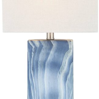 Modern simple imitation marble charging desk lamp